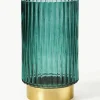 Glazen vaas Lene met metalen voet, H 20 cm^Westwing Collection Sale