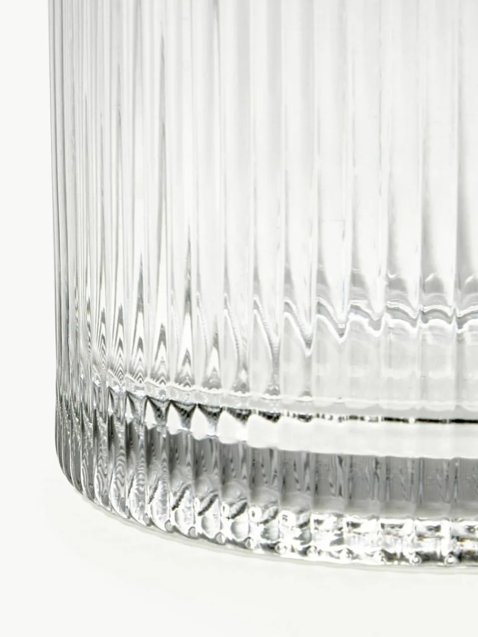 Glazen vaas Lija met geribbeld oppervlak, H 30 cm^Westwing Collection Best