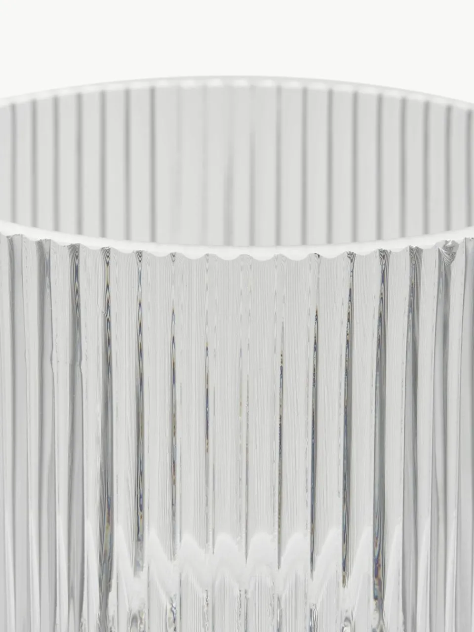 Glazen vaas Lija met geribbeld oppervlak, H 30 cm^Westwing Collection Best