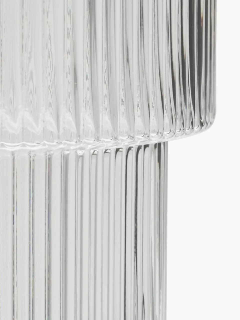 Glazen vaas Lija met geribbeld oppervlak, H 30 cm^Westwing Collection Best