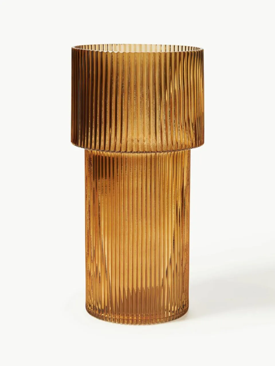 Glazen vaas Lija met geribbeld oppervlak, H 30 cm^Westwing Collection Best