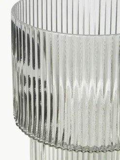 Glazen vaas Lija met geribbeld oppervlak, H 30 cm^Westwing Collection Fashion