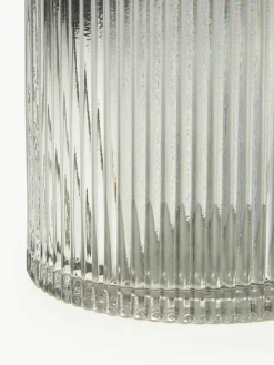 Glazen vaas Lija met geribbeld oppervlak, H 30 cm^Westwing Collection Fashion