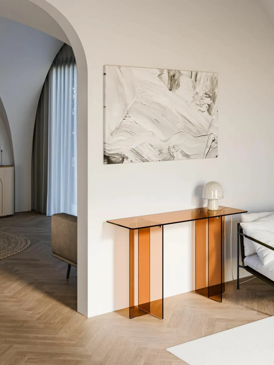Glazen wandtafel Anouk^Westwing Collection New
