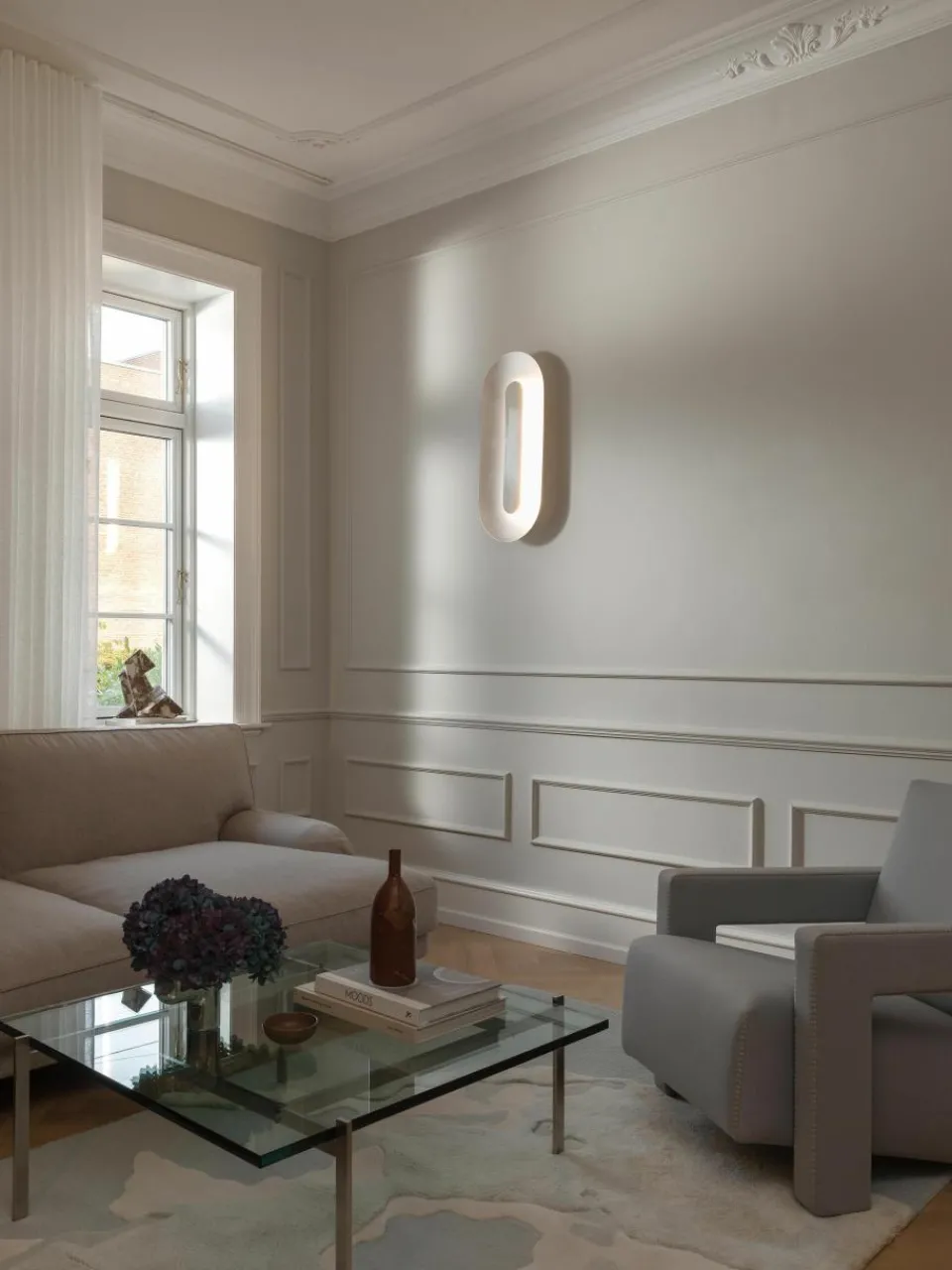 Grote dimbare LED wandlamp Sasi^Nuura Clearance