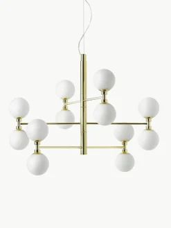 Grote hanglamp Grover met opaal glazen bollen^Westwing Collection Fashion