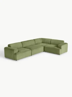 Grote hoekbank Melva (4-zits) van corduroy^Westwing Collection Clearance
