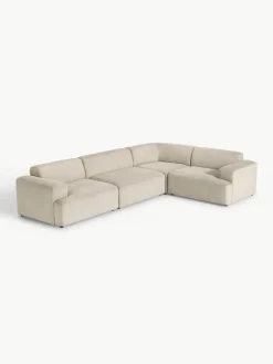 Grote hoekbank Melva (4-zits) van corduroy^Westwing Collection Clearance