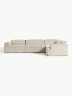 Grote hoekbank Melva (4-zits) van corduroy^Westwing Collection Clearance