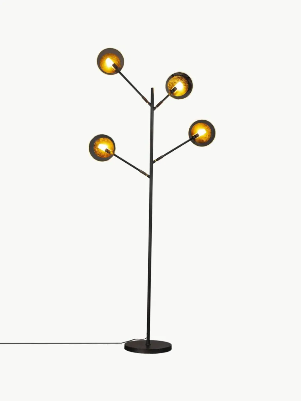 Grote LED vloerlamp Turno met diffusorschijven^By Rydens Outlet