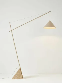 Grote Reyna leeslamp met travertin voet^Westwing Collection Sale