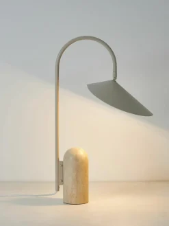 Grote tafellamp Arum met marmeren voet, verstelbaar^ferm LIVING Best