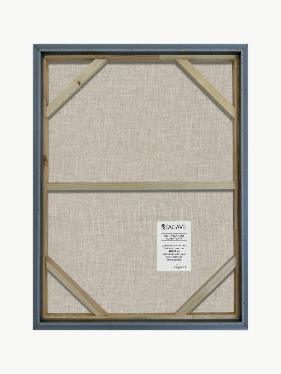Handbeschilderde canvasdoek Brown Shapes met frame^Agave Online