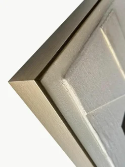 Handbeschilderde canvasdoek Brown Shapes met frame^Agave Online