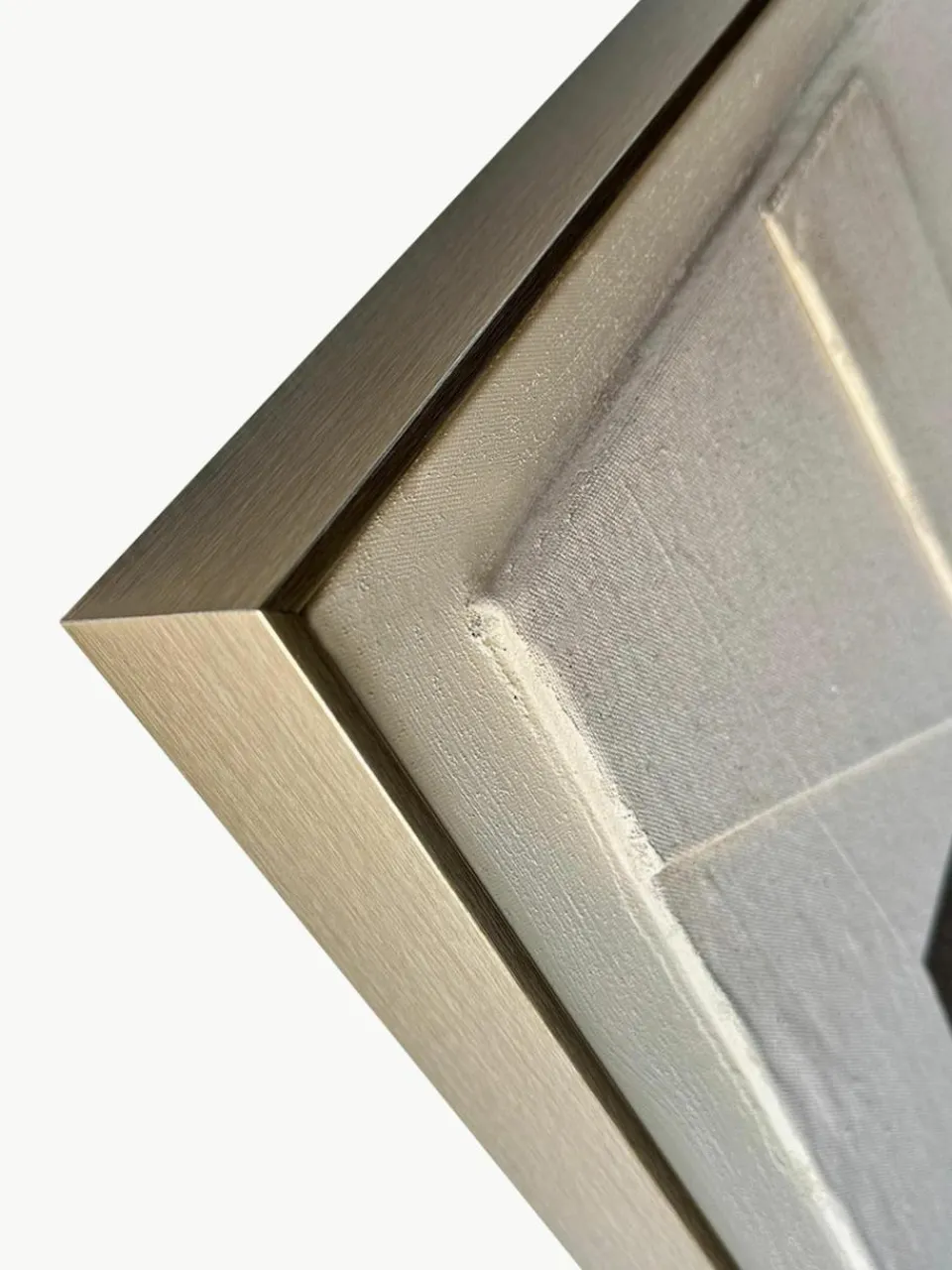 Handbeschilderde canvasdoek Brown Shapes met frame^Agave Online