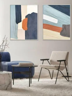 Handbeschilderde canvasdoek Fabrics met lijst^Agave Clearance