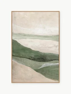Handbeschilderde canvasdoek Green Field met houten lijst^Malerifabrikken Clearance