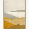Handbeschilderde canvasdoek Yellow Field met houten lijst^Malerifabrikken Online