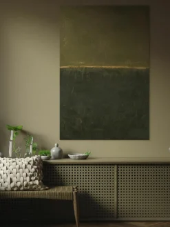 Handbeschilderde canvasdoek Edge Green^Malerifabrikken New