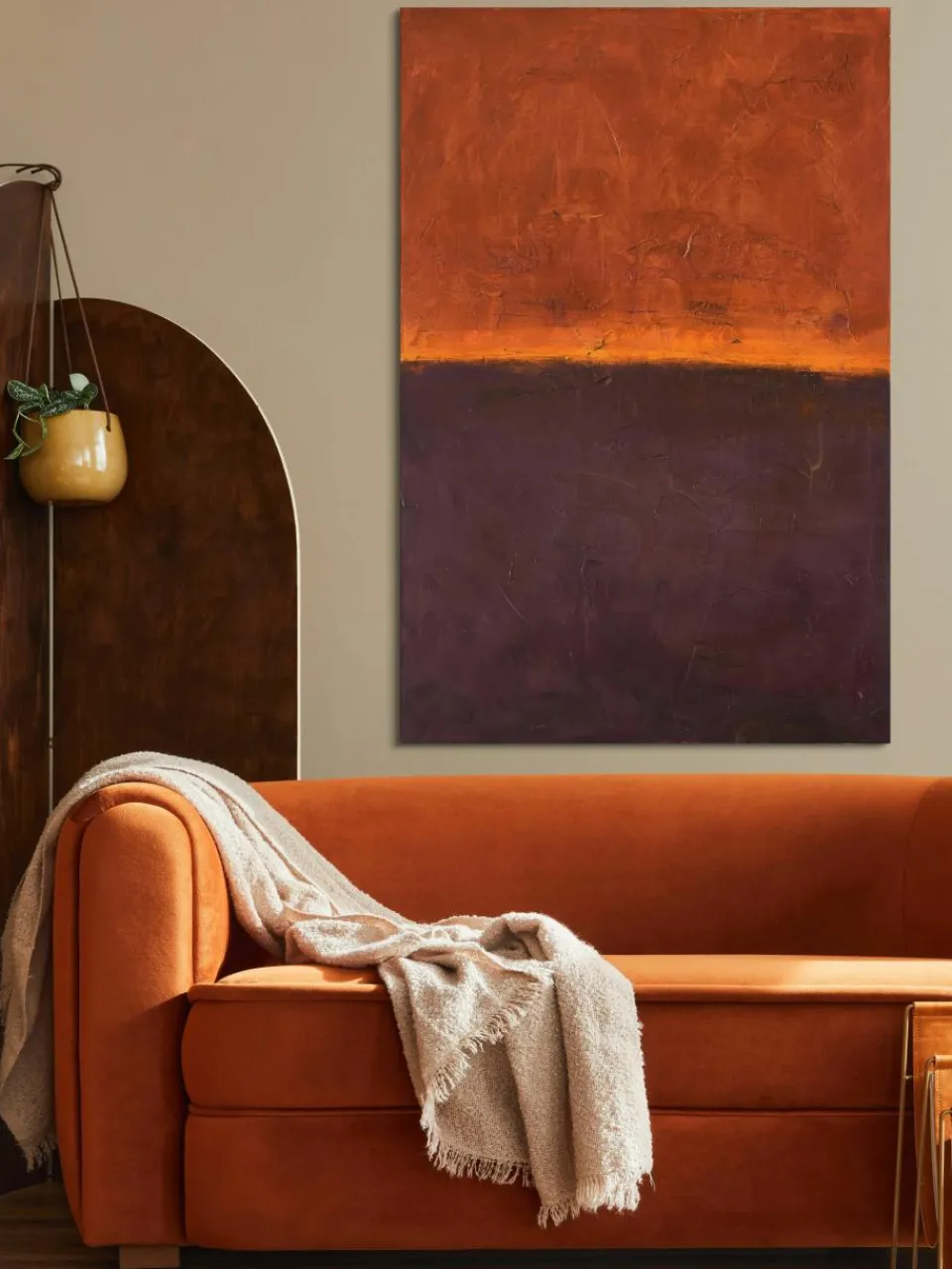Handbeschilderde canvasdoek Edge Red^Malerifabrikken Discount
