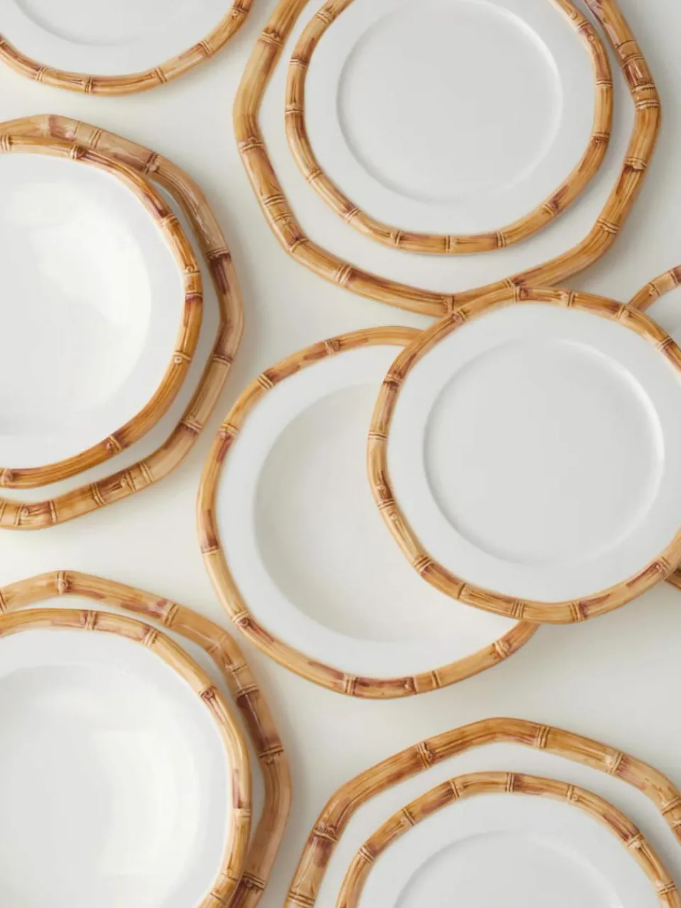 Handbeschilderde dinerborden Bamboo^Westwing Fashion