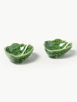 Handbeschilderde dipschalen Cabbage, 2 stuks^BORDALLO PINHEIRO Sale