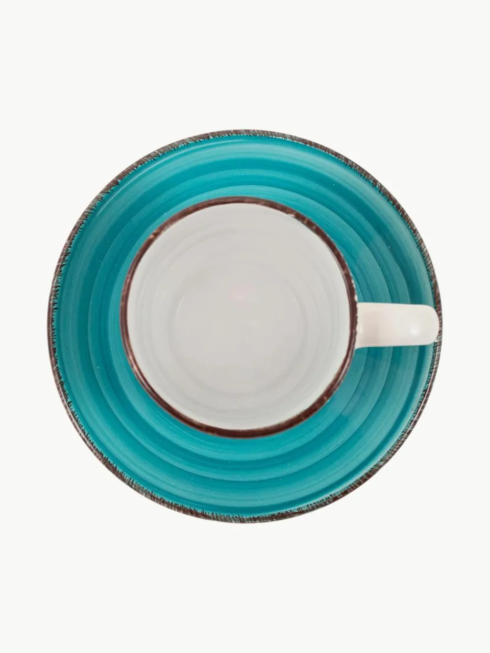 Handbeschilderde espresso kopjes Baita met schoteltjes, 6-delig^Villa D'Este Home Tivoli Sale