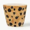 Handbeschilderde espresso kopjes Leopard, 2 stuks^Anna + Nina Outlet