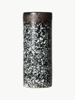 Handbeschilderde keramische vaas 70's met reactief glazuur, H 19 cm^HKLIVING Outlet