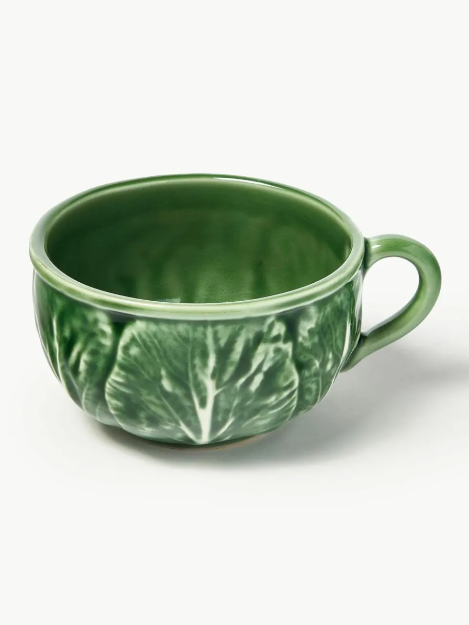Handbeschilderde kopjes Cabbage met schoteltjes, 4 stuks^BORDALLO PINHEIRO Clearance