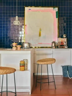 Handbeschilderde opbergpot 70's^HKLIVING Fashion