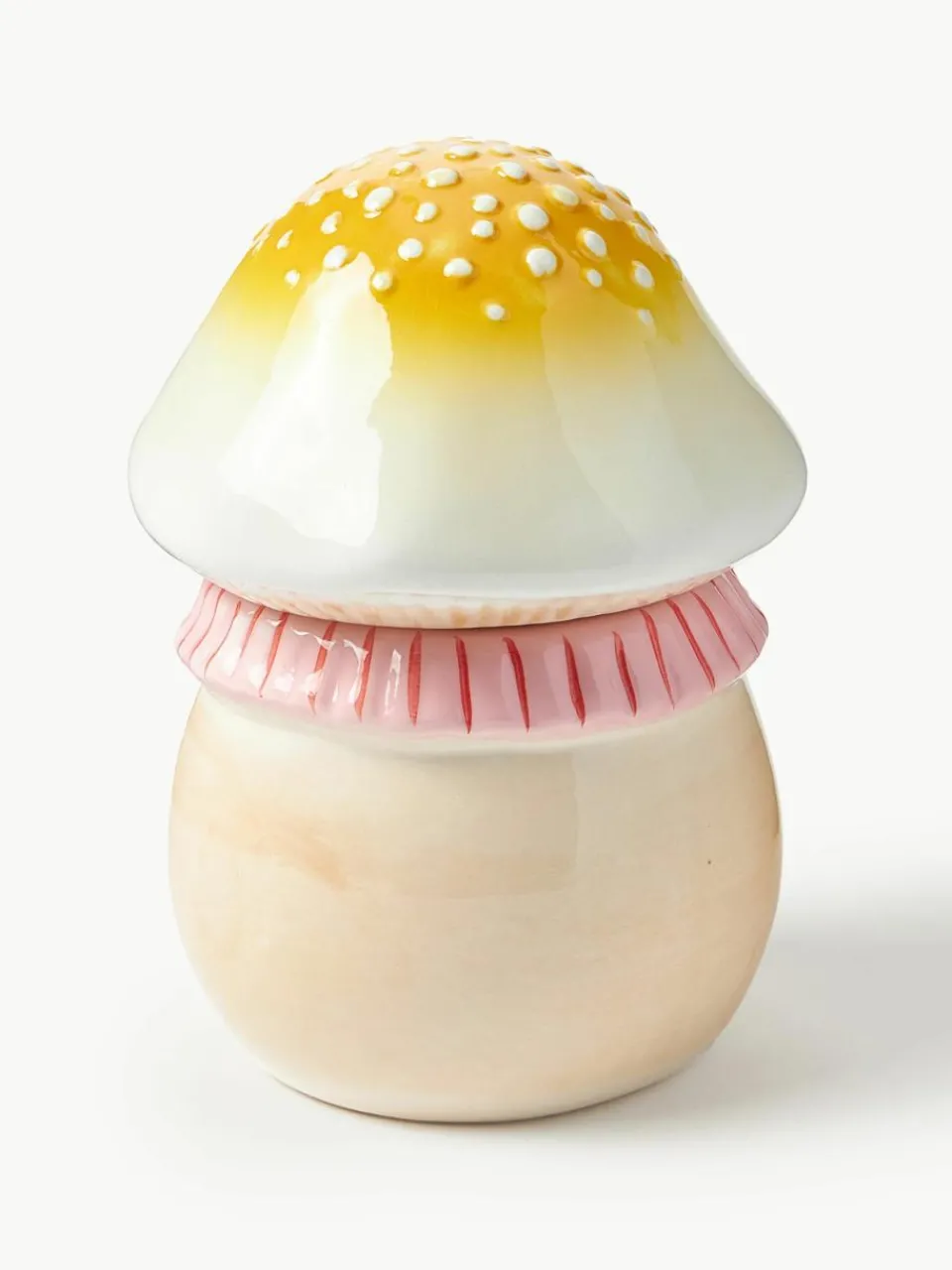 Handbeschilderde opbergpot Magic Mushroom van dolomiet^&k Amsterdam Clearance