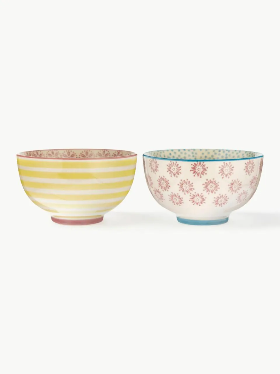 Handbeschilderde schalen Patrizia, set van 2^Bloomingville Hot