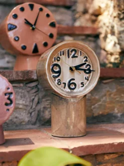 Handbeschilderde tafelklok Retro van keramiek^HKLIVING Sale