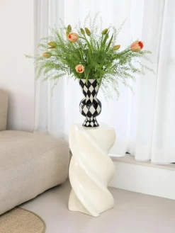 Handbeschilderde vaas Rhombic, H 30 cm^&k Amsterdam Sale