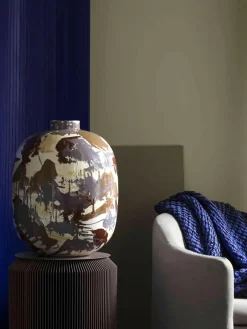 Handbeschilderde vaas Thyra, H 50 cm^Broste Copenhagen Clearance