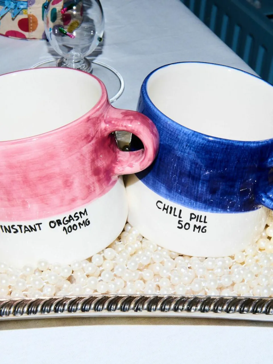 Handbeschilderde XL kopje Chill Pill^Anna + Nina Fashion
