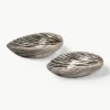 Handbeschilderde zout- & peperstrooier Mussel van dolomiet, set van 2^&k Amsterdam New