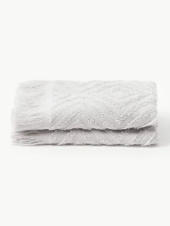 Handdoek Jacqui met hoog-laag patroon, in verschillende formaten^Westwing Collection Discount