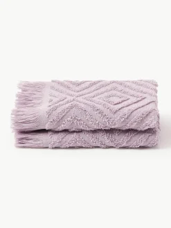 Handdoek Jacqui met hoog-laag patroon, in verschillende formaten^Westwing Collection Outlet