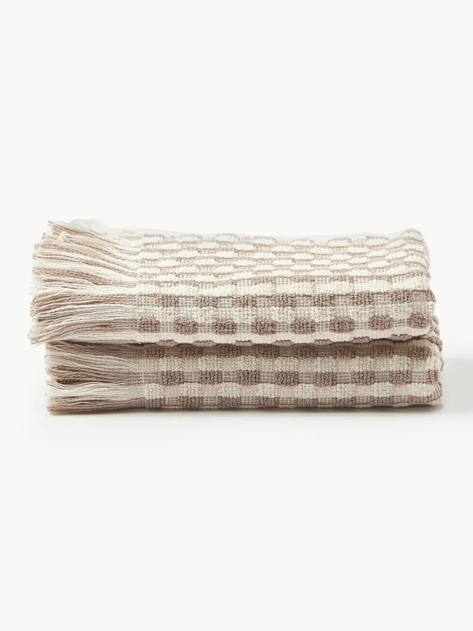 Handdoek Juniper met hoog-laag structuur, in verschillende formaten^Westwing Collection Hot