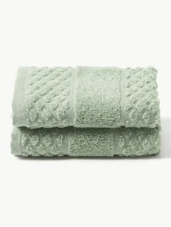 Handdoek Katharina met honingraatpatroon in verschillende formaten^Westwing Collection Fashion