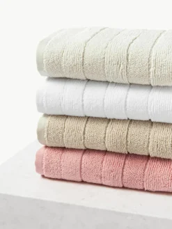Handdoek Luxe met gestreepte rand, in verschillende formaten^Westwing Collection Fashion