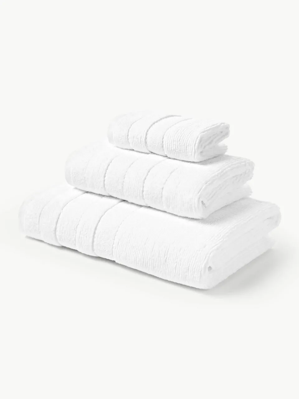 Handdoekenset Luxe met gestreepte rand, in verschillende setgroottes^Westwing Collection Online