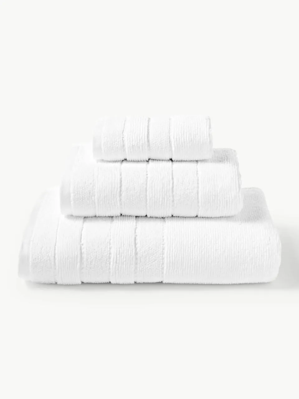 Handdoekenset Luxe met gestreepte rand, in verschillende setgroottes^Westwing Collection Online