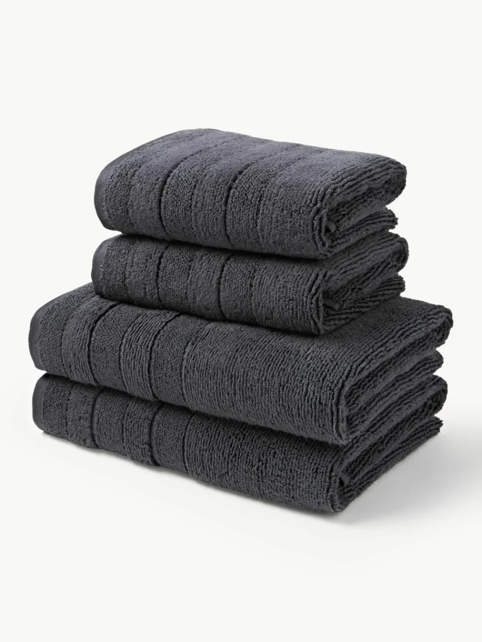 Handdoekenset Luxe met gestreepte rand, in verschillende setgroottes^Westwing Collection Online