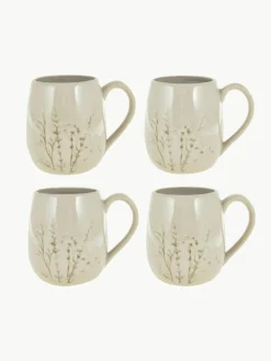 Handgemaakt kopje Bea met gras motief^Bloomingville Discount