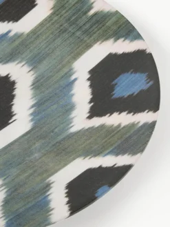 Handgemaakt porseleinen onderbord Ikat^Westwing New