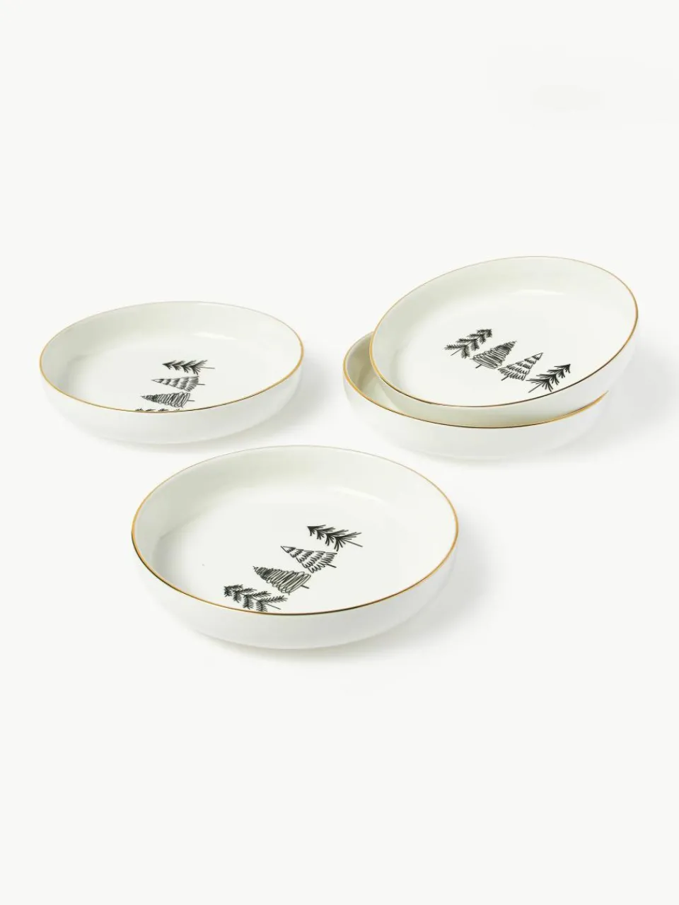 Handgemaakt porseleinen servies Lumi, 4 personen (12-delig)^Westwing Collection New