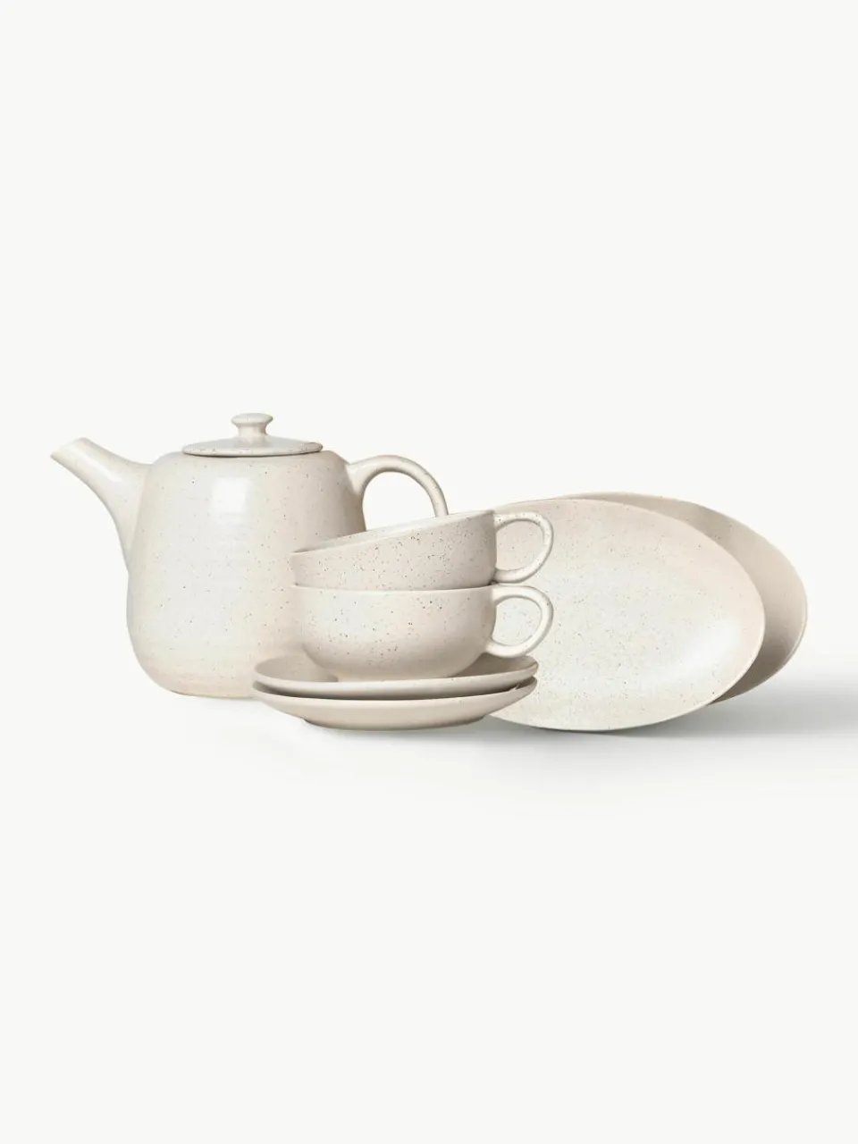 Handgemaakt theeservies Nordic Vanilla, 2 personen (7 stuks)^Broste Copenhagen Discount